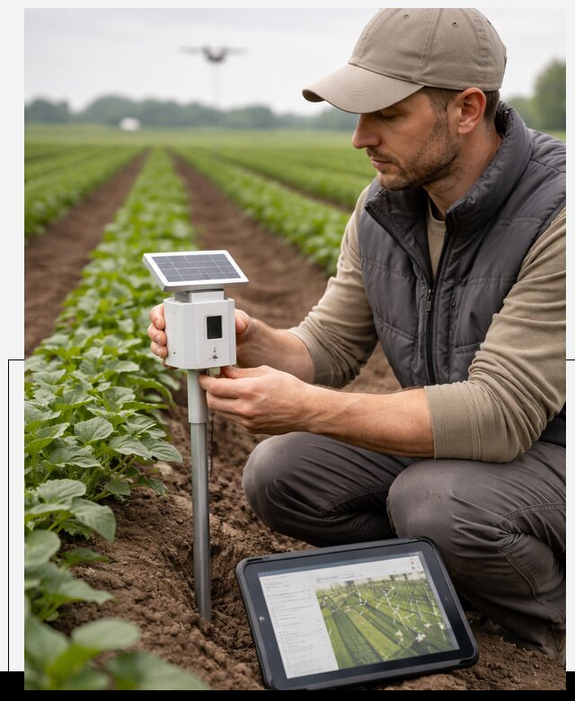 IoT мониторинг сельскохозяйственных полей и контроля в Устях-Куте